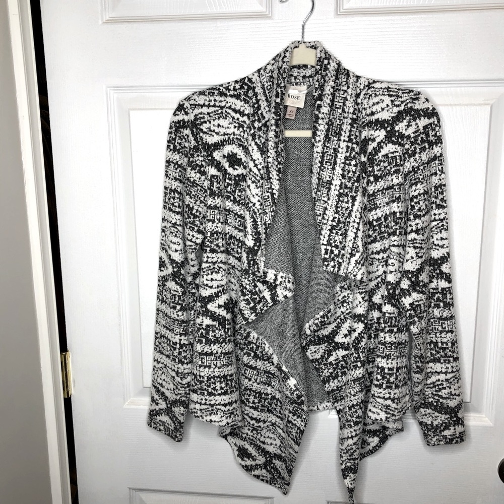 Knox rose draped knit cardigan